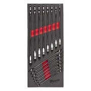 Milwaukee TOOLGUARD™ Foam inlay MAXBITE™ ringsteeksleutelset met ratel 15-delig - 4932479828