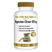 Golden Naturals Magnesium Citraat 400mg Vegan 180 tabletten