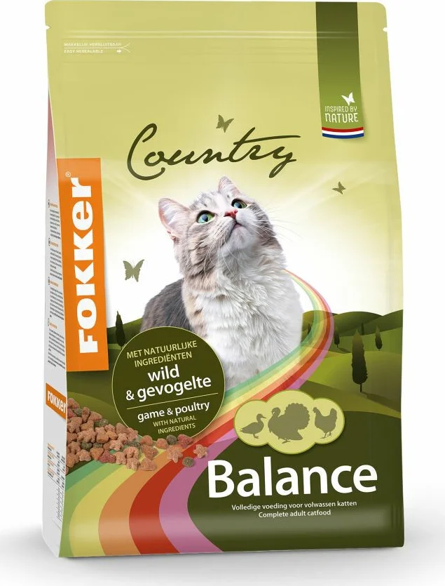 Fokker Country Balance Kattenvoer Wild en Gevogelte 2,5 kg