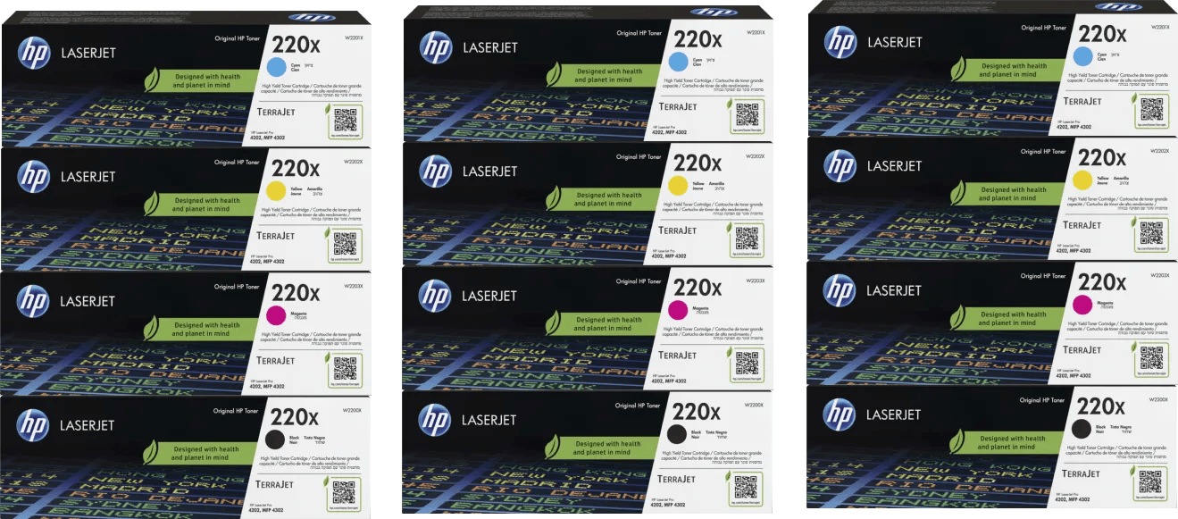 HP 220X LaserJet Toner Combo Pack (3 stuks)