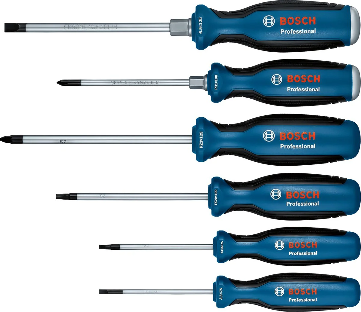 Bosch Professional Schroevendraaierset SL/PH/TX/PZ 6-delig - 1600A02CV3