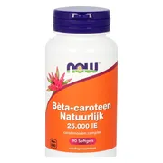 NOW Bèta-caroteen Natuurlijk 25.000 IE Softgels 90ST