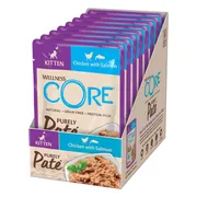 8x Wellness Core Purely Pate Kitten Chicken & Salmon 85 gr