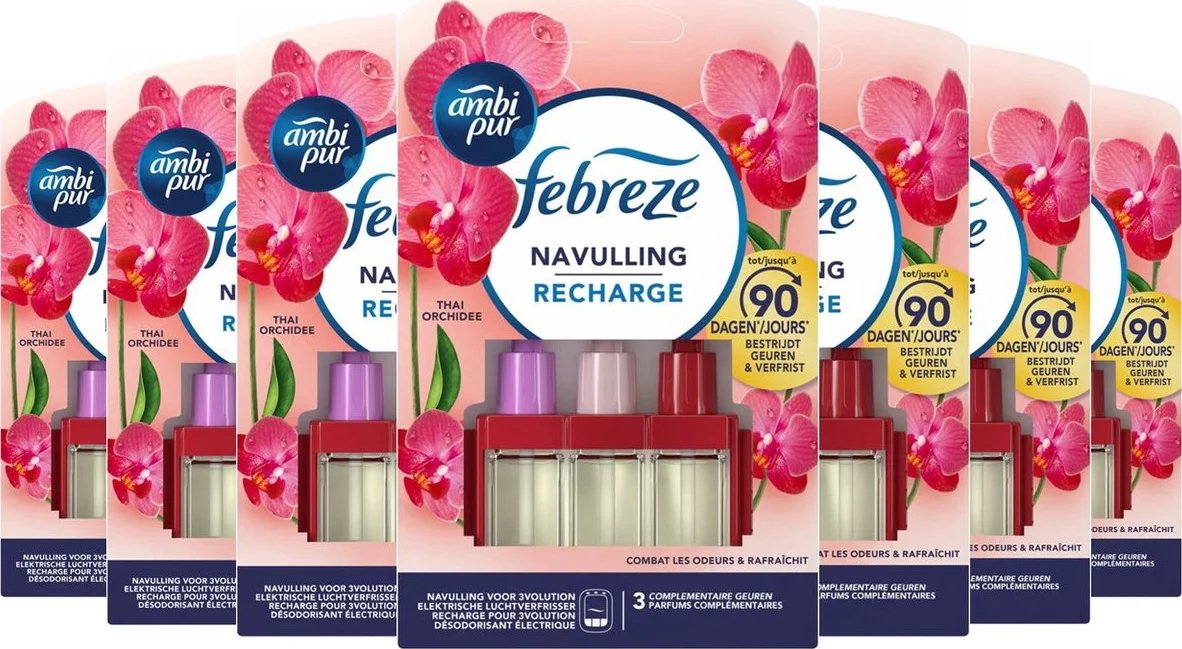 7x Ambi Pur 3volution Thai Orchidee Navulling 20 ml