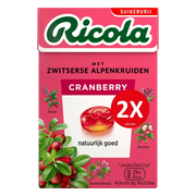 Ricola Keelpastilles Cranberry Suikervrij 100GR