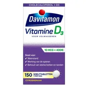 4x Davitamon Vitamine D 10 MCG Volwassenen 150 smelttabletten