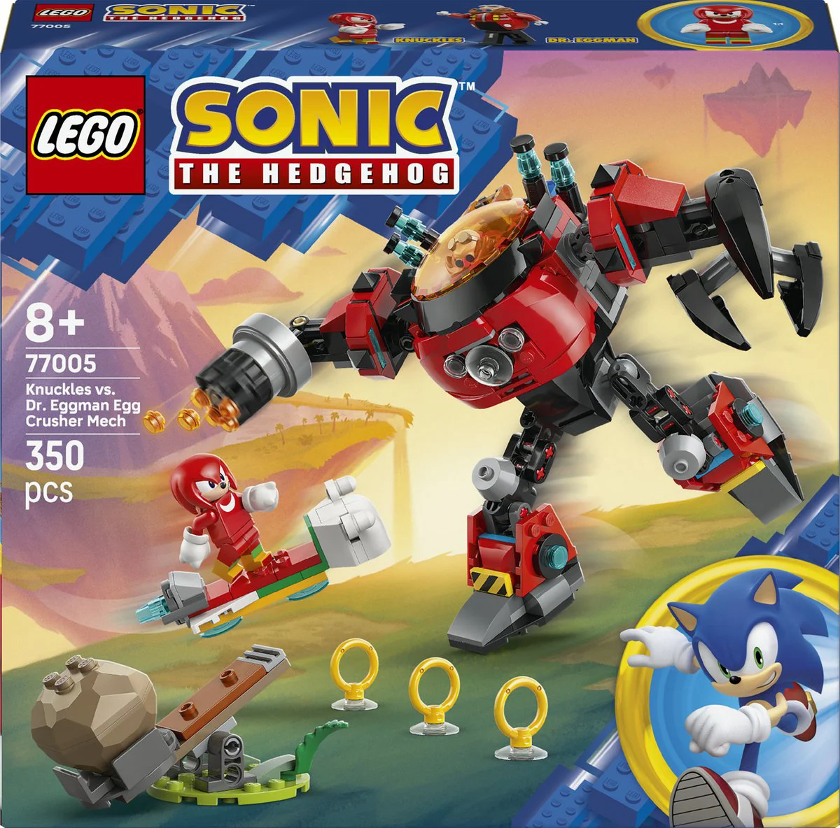 LEGO Sonic the Hedgehog Knuckles vs. Dr. Eggman Egg Crusher mecha 77005