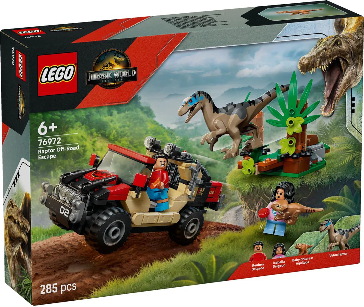 LEGO Jurassic World Offroad raptorontsnapping 76972