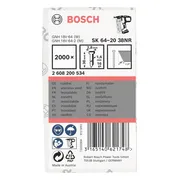Bosch Professional Afwerknagel RVS 38mm 20° 16Ga VE=2000 - 2608200534