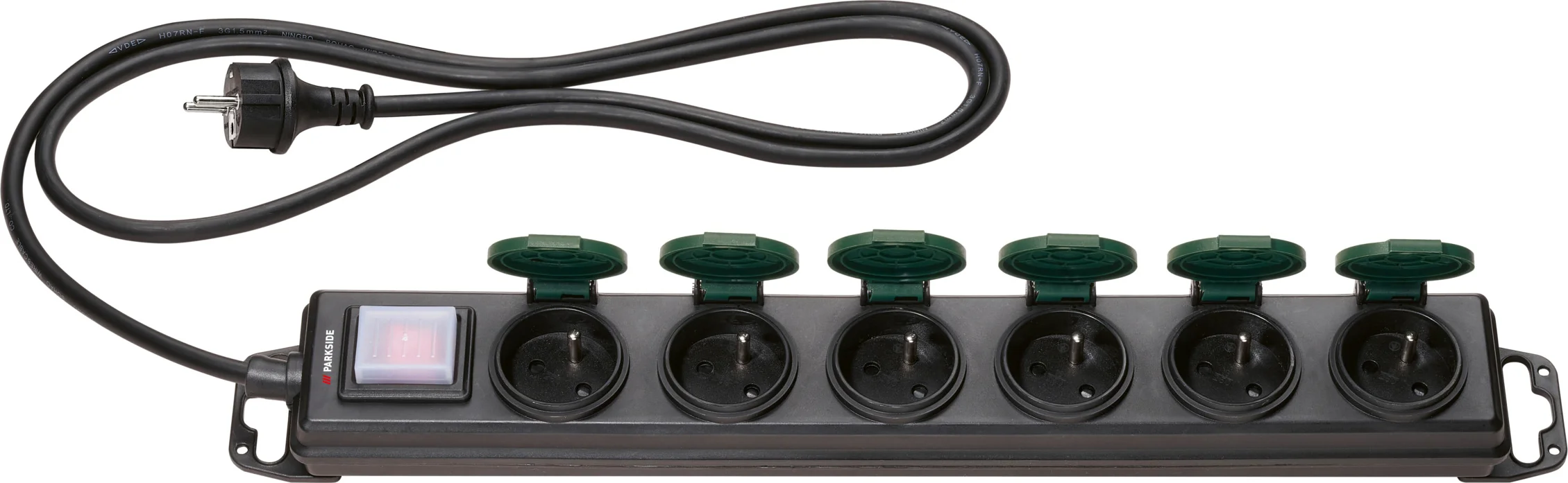 PARKSIDE Stekkerdoos IP44 (6 stopcontacten)