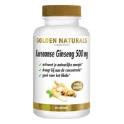 2x Golden Naturals Koreaanse Ginseng 500 mg 60 capsules
