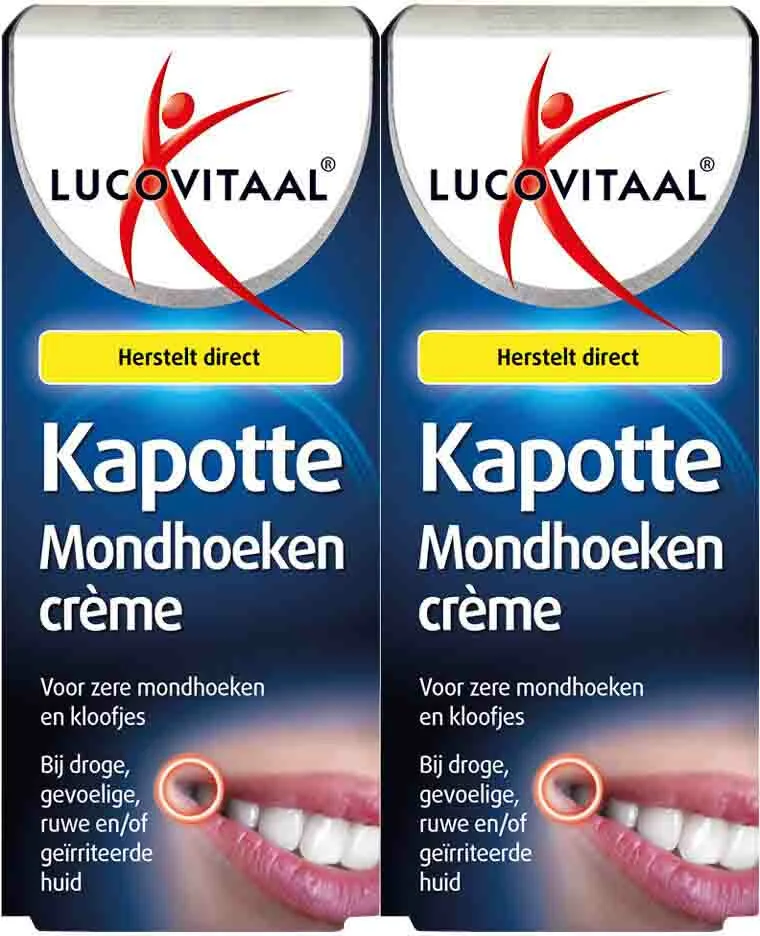 2x Lucovitaal Kapotte Mondhoeken Creme 15 ml
