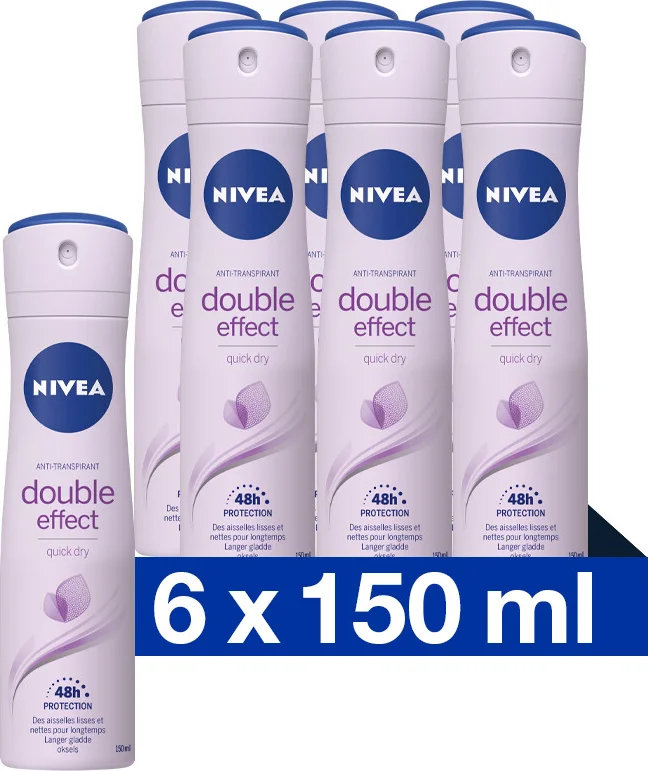 6x NIVEA Deodorant Spray Double Effect 150 ml