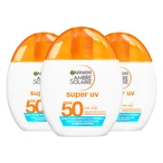 3x Garnier Ambre Solaire Super UV SPF 50 40 ml