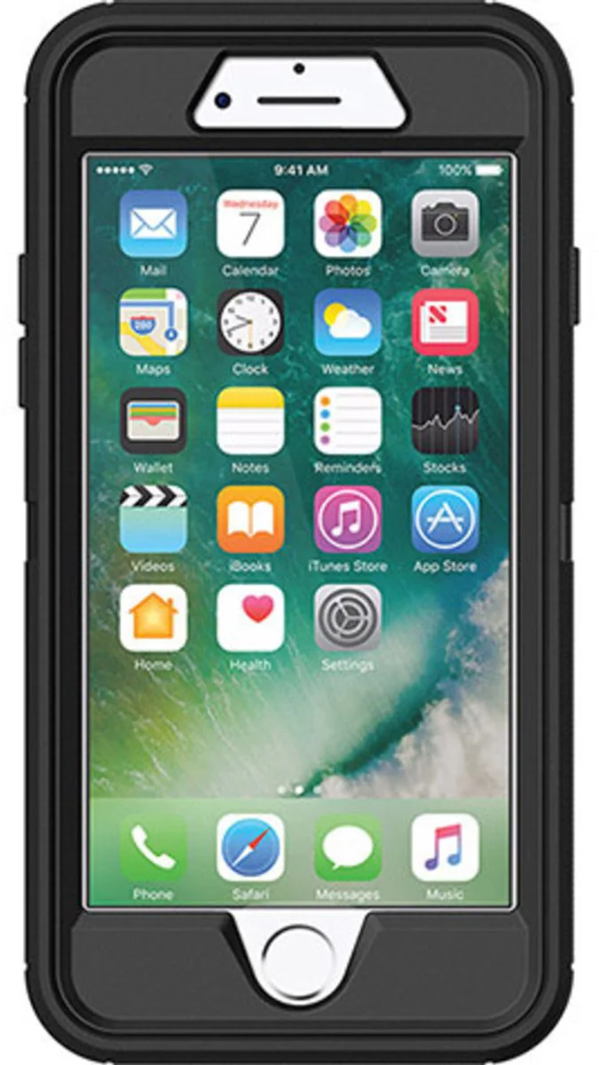OtterBox Defender Apple iPhone SE 2022 / SE 2020 / 8 / 7 Back Cover Zwart