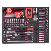 Milwaukee TOOLGUARD™ Foam inlay 1/4" & 3/8" ratel-, doppen- en bitdoppenset 153-delig - 4932500756