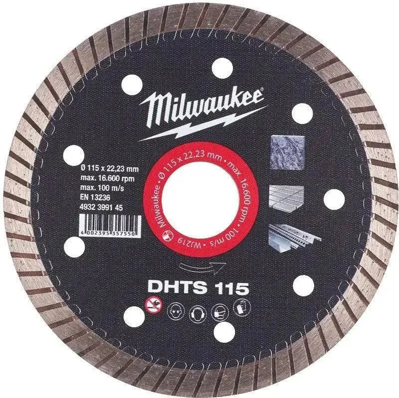 Milwaukee Diamantdoorslijpschijven DHTS DHTs 115 mm 1 st - 4932399145