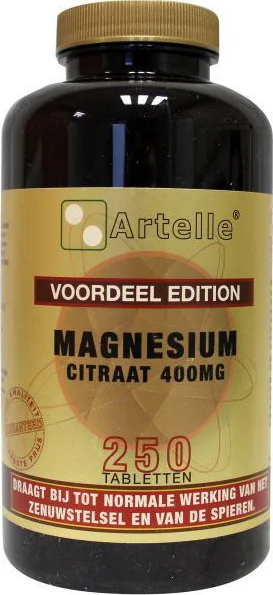 Artelle Magnesium Citraat 400mg Tabletten 250st 250TB
