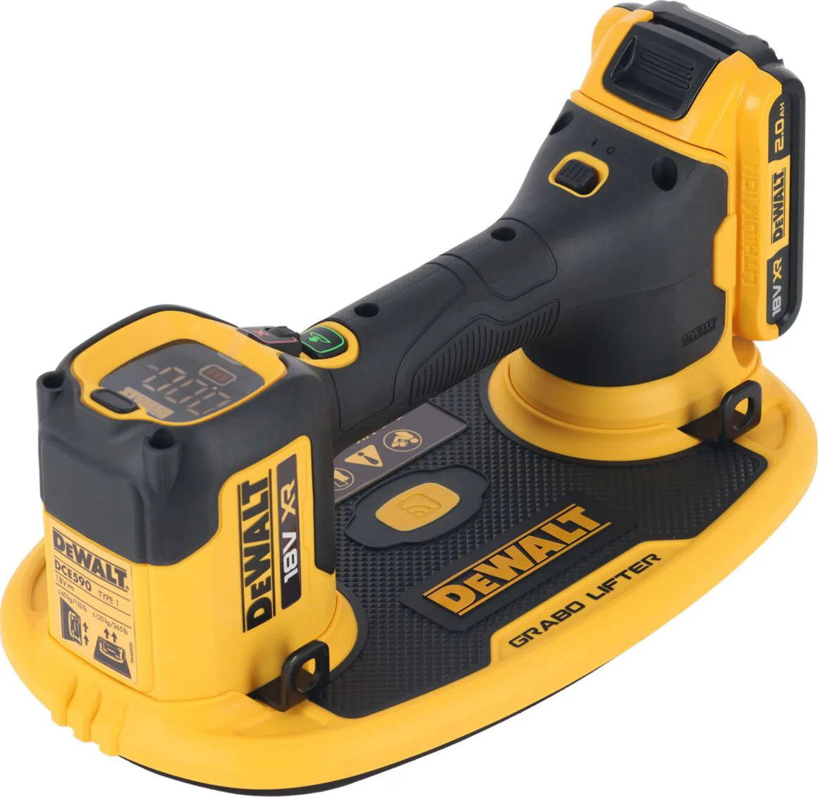 DeWALT DCE590D1T Accu vacuümlifter tegel-/glasdrager 18V XR 2.0Ah is TSTAK