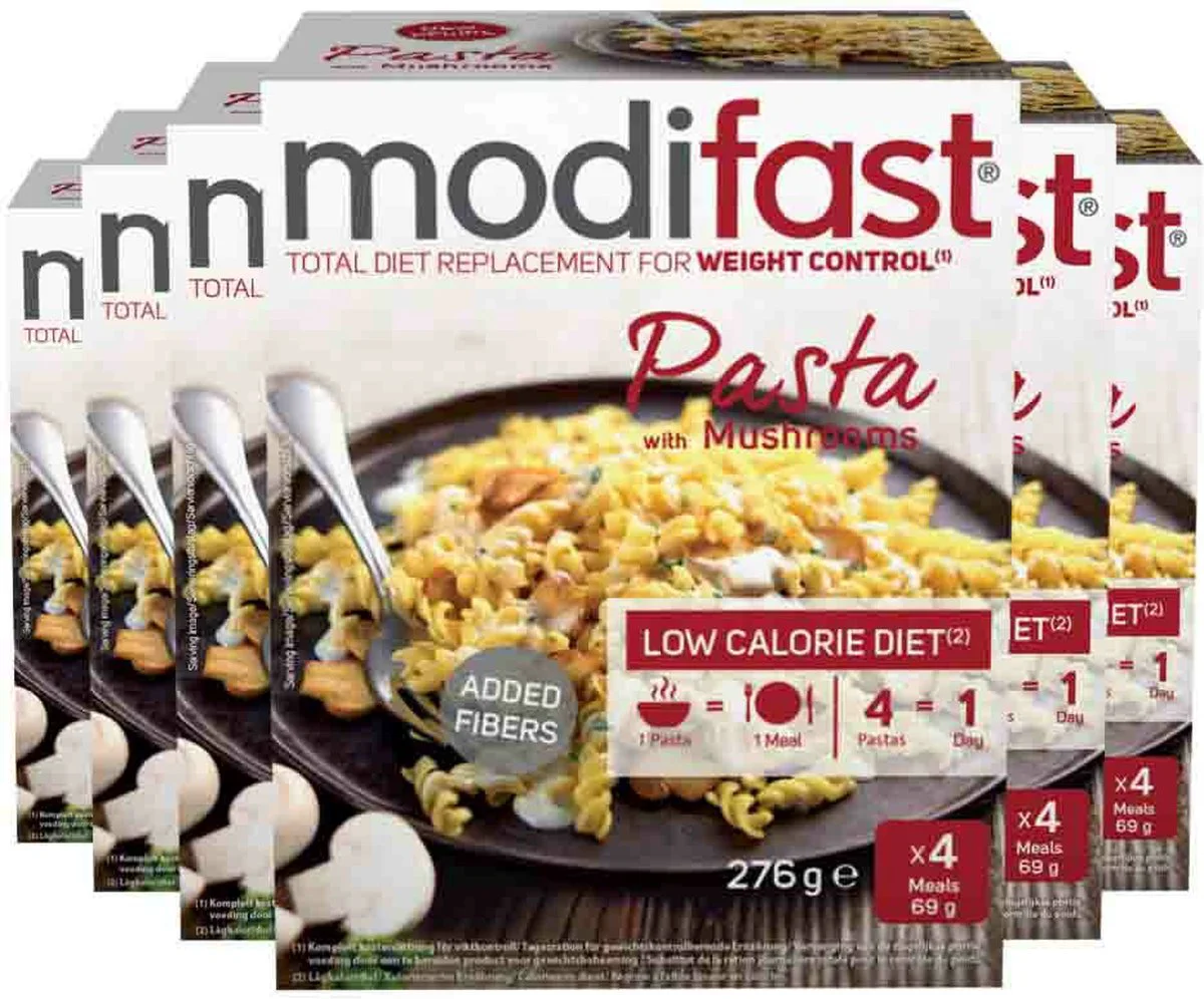 6x Modifast Weight Control Pasta Mushrooms 4 x 62 gr