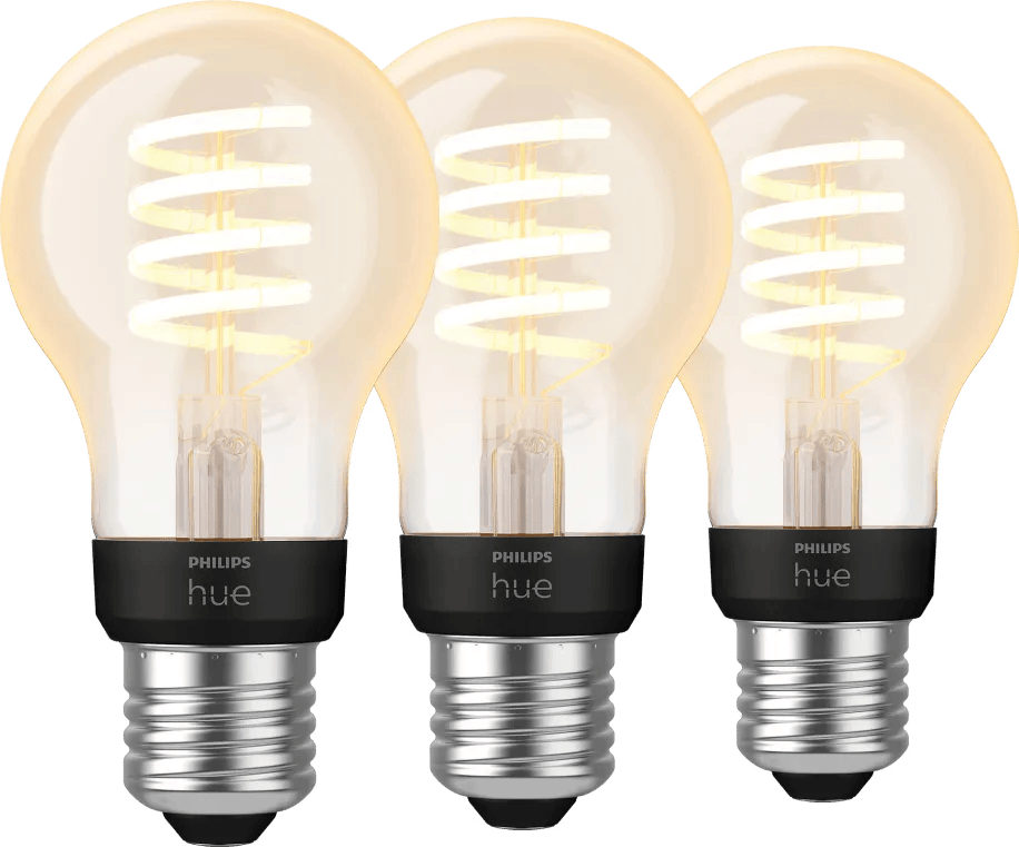 Philips Hue Filamentlamp White Ambiance Standaard E27 3-pack