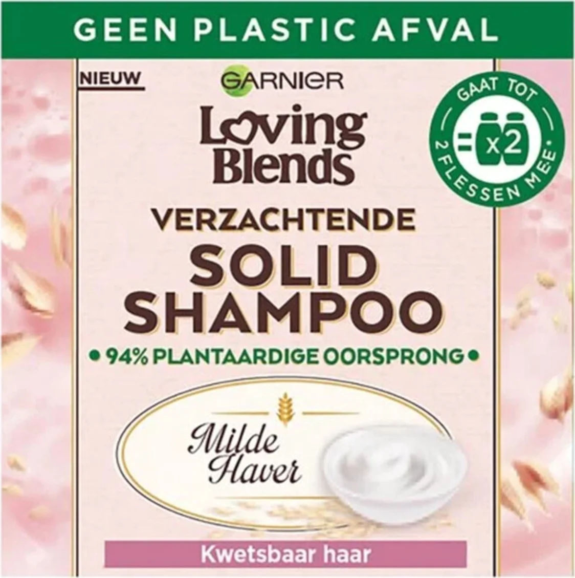 6x Garnier Loving Blends Milde Haver Shampoo Bar 60 gr