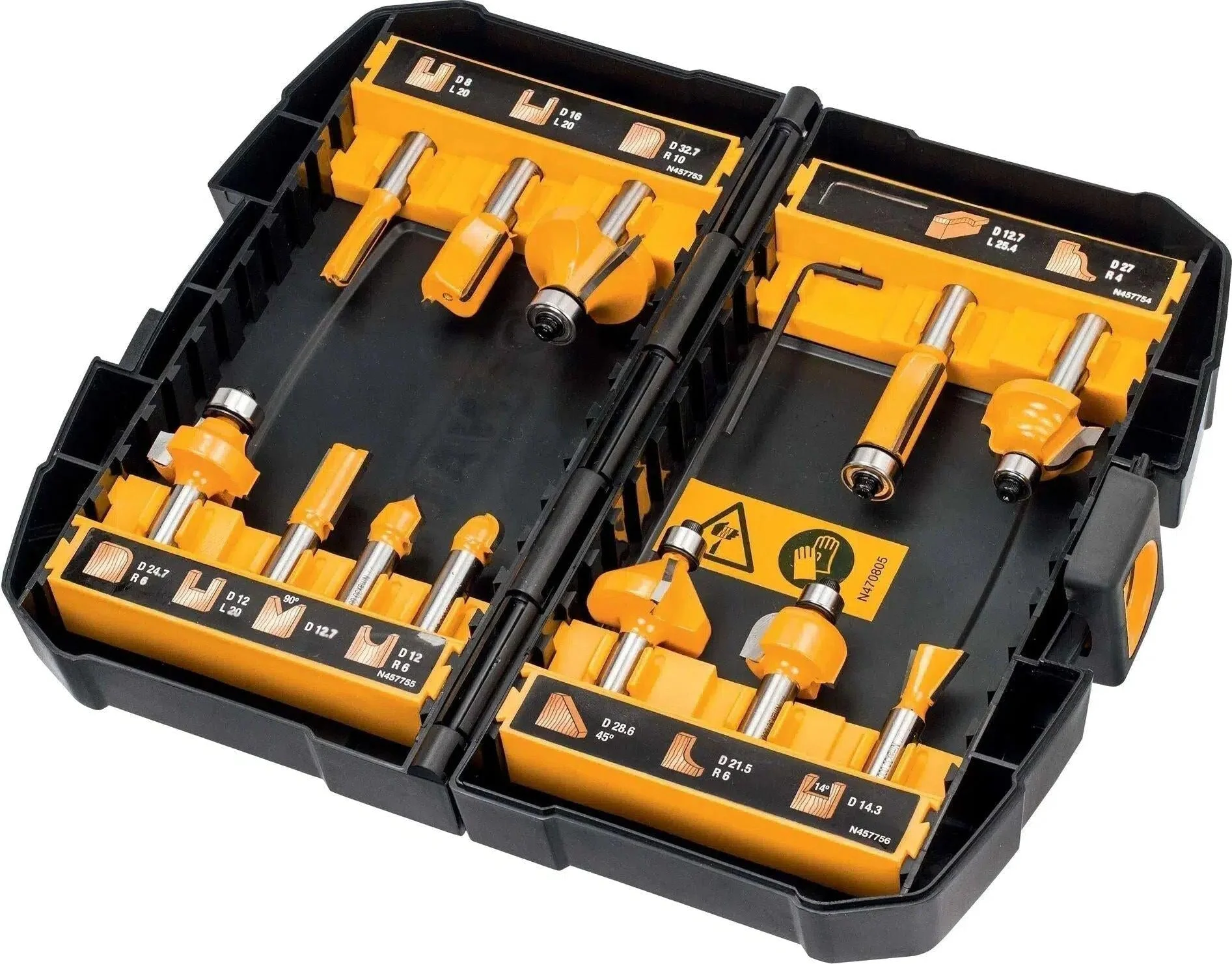 DeWALT DT90016 Frezenset 12-dlg.