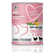 6x Euro-Premium Paté Puppy Hondenvoer Nat Chicken & Lamb 400 gr