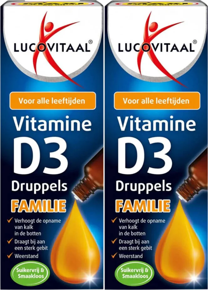 2x Lucovitaal Vitamine D3 Druppels Familie 50 ml