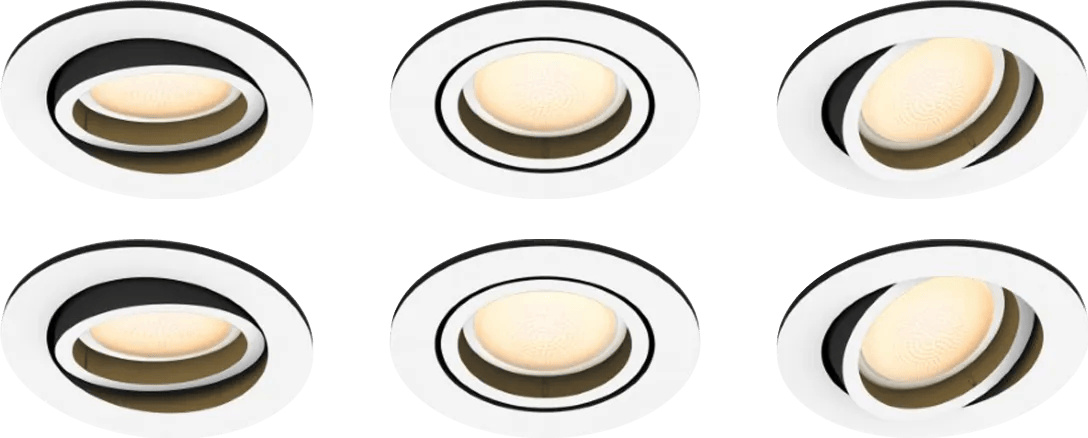 Philips Hue Milliskin inbouwspot White Ambiance - rond - Wit - 6-pack