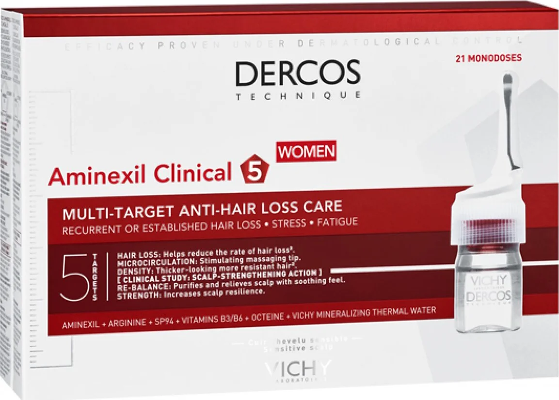 Vichy Dercos Aminexil Ampullen voor vrouwen met haarverlies 21ST