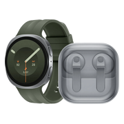 Samsung Galaxy Watch 9 Zilver/Groen 44mm + Samsung Galaxy Buds4 Wit