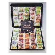 Thee Proeverij Pakket | Theepakket met 50 verschillende theesmaken met Mystery Card 'Hartelijk Gefeliciteerd’ met persoonlijke (video)boodschap | Verjaardag | Sinterklaas | Kerstpakket | Vaderdag | Moederdag | Jubileum | Valentijnsdag