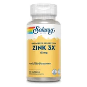 Solaray Zink 3-voudig 15mg Capsules 100CP