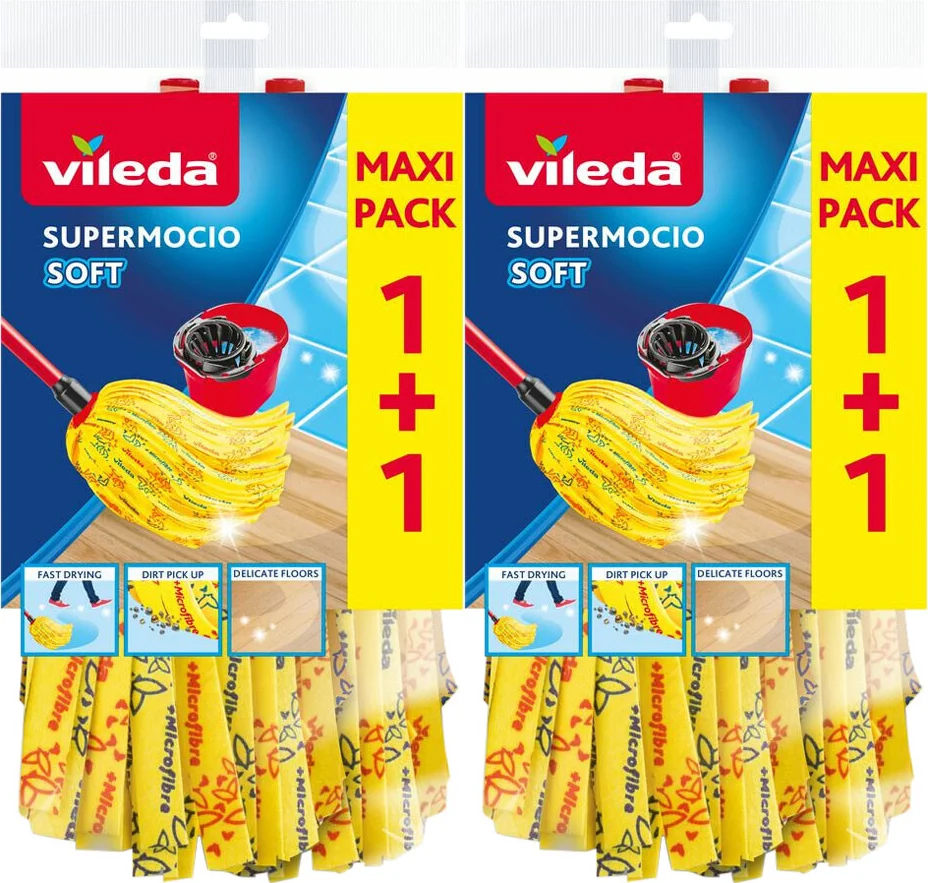 2x Vileda SuperMocio Soft Navulling 2 stuks