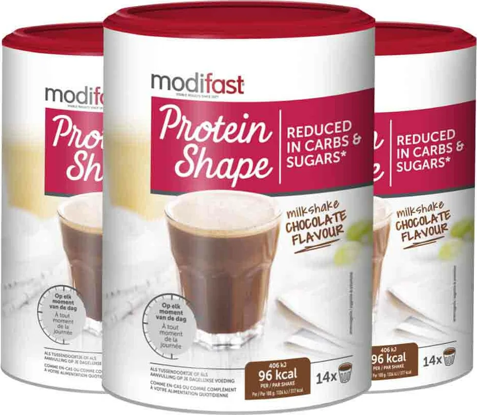 3x Modifast Protein Shape Milkshake Chocolade 420 gr