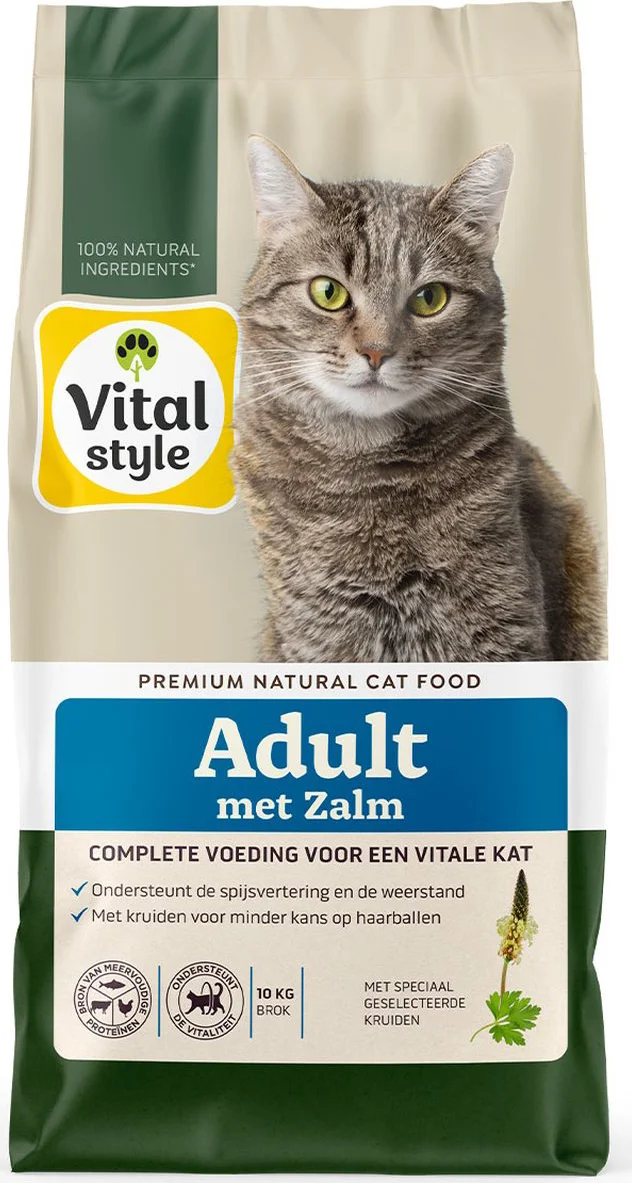 Vitalstyle Adult Zalm Kattenvoer 10 kg