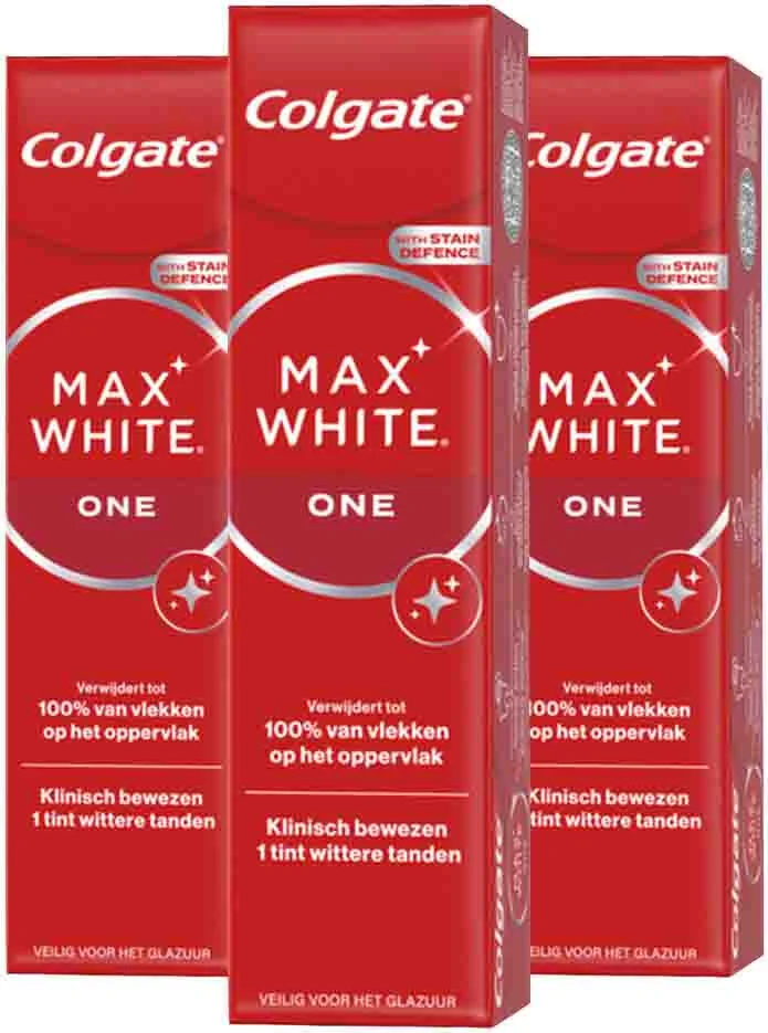 3x Colgate Tandpasta Max White One 75 ml