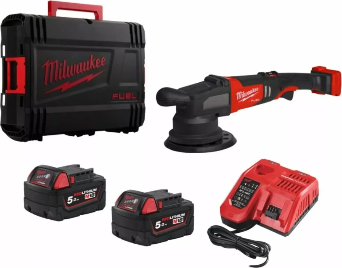 Milwaukee M18 FUEL™ FROP21-502X Accu excentrische polijstmachine 150mm 18V 5.0Ah in HD-Box - 4933478837