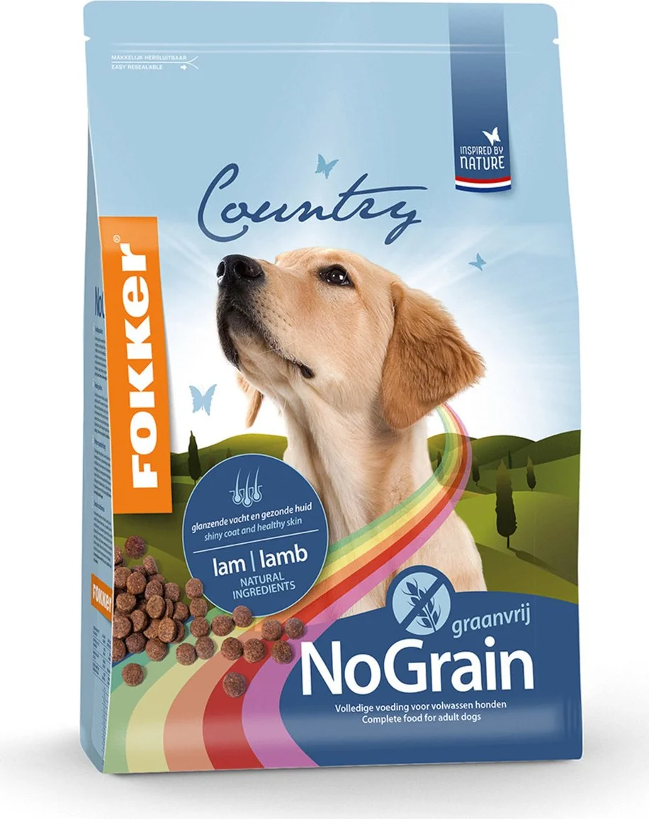 Fokker Country Balance Graanvrij Hondenvoer Lam 13 kg