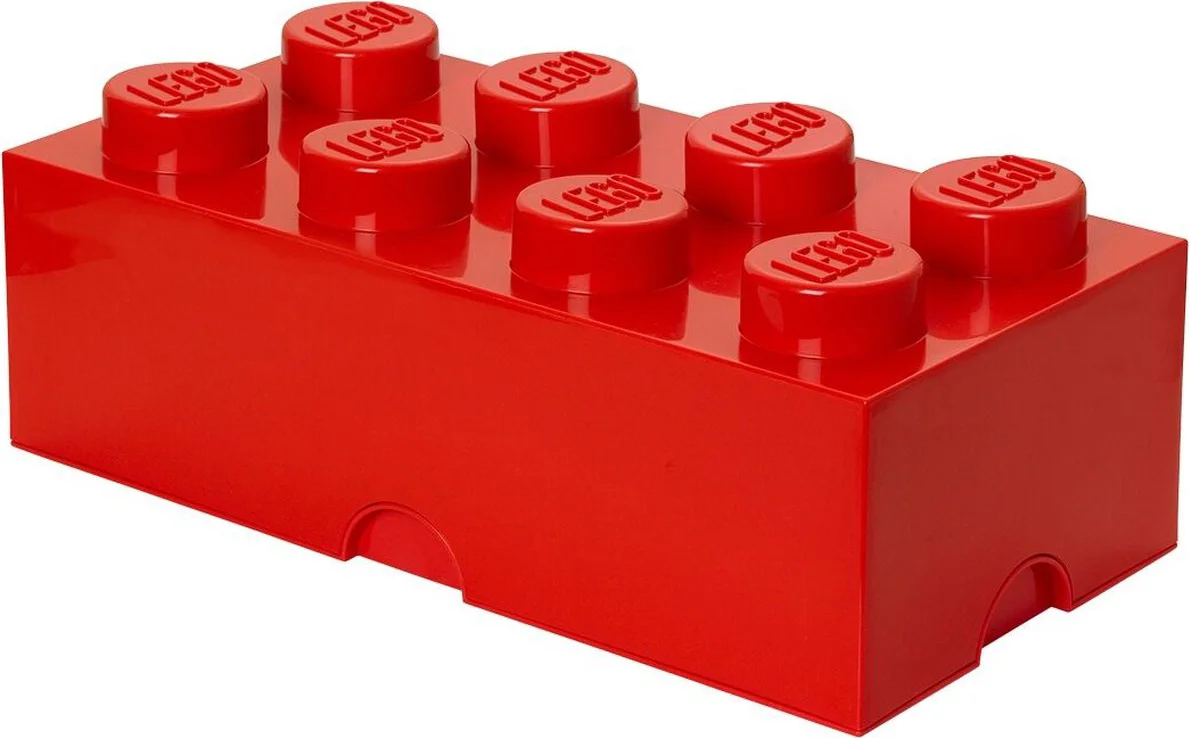 LEGO Opbergsteen met 8 noppen - rood