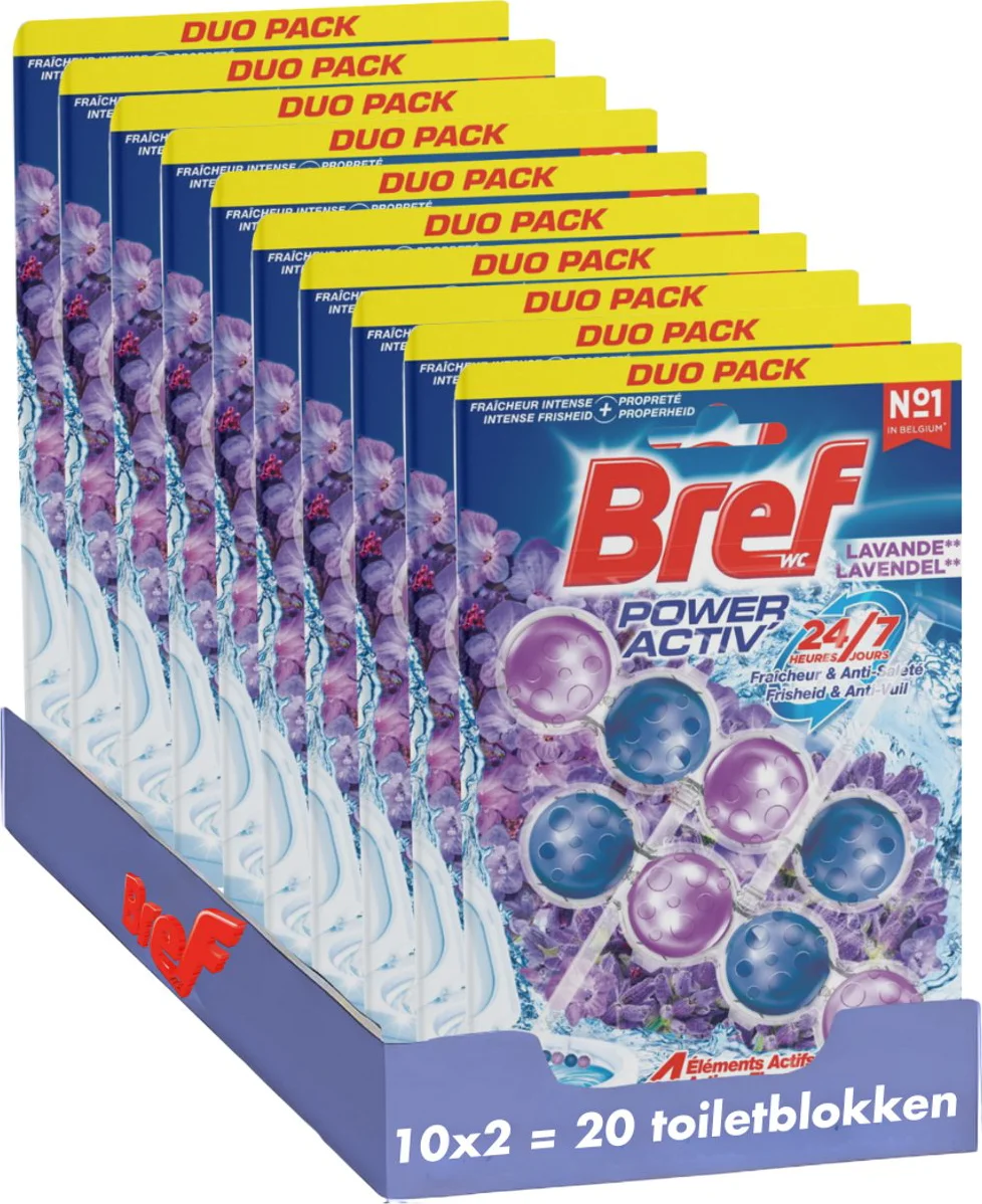10x Bref Toiletblok Lavender 2 stuks