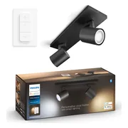 Philips Hue Runner opbouwspot White Ambiance - 2 Spots - Zwart + Dimmer