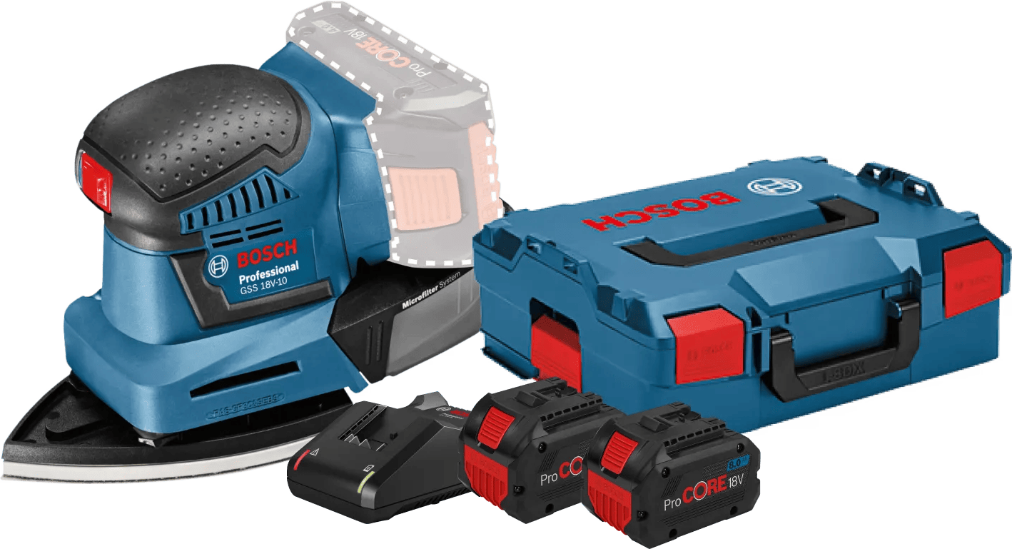 Bosch Professional GSS 18V-10 8,0 Ah ProCORE Accu (2x) Starterspakket