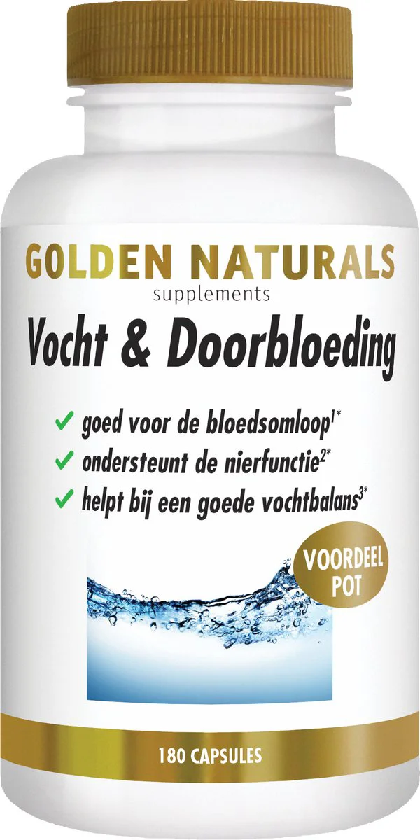 Golden Naturals Vocht & Doorbloeding 180 vegacapsules