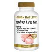 2x Golden Naturals Caprylzuur & Pau d'arco Probiotica 180 vegacapsules