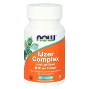 NOW IJzer Complex met actieve B12 en Folaat Vegicaps 100VCP