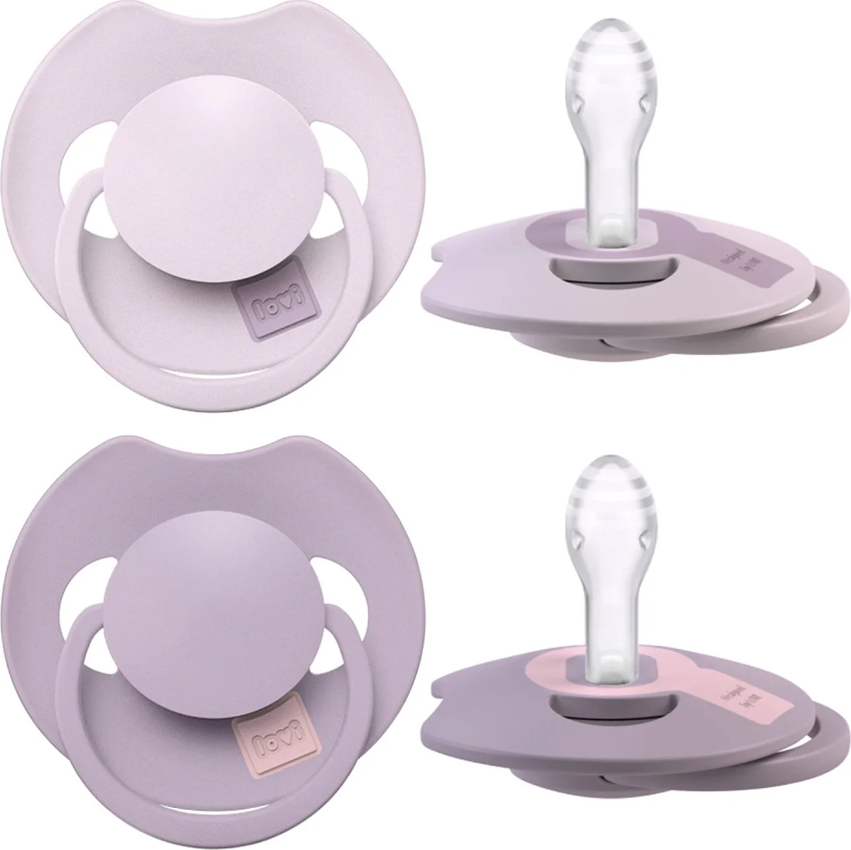 Difrax LOVI Prime Pacifier 0-6 Months - Lilac/Violet 2ST