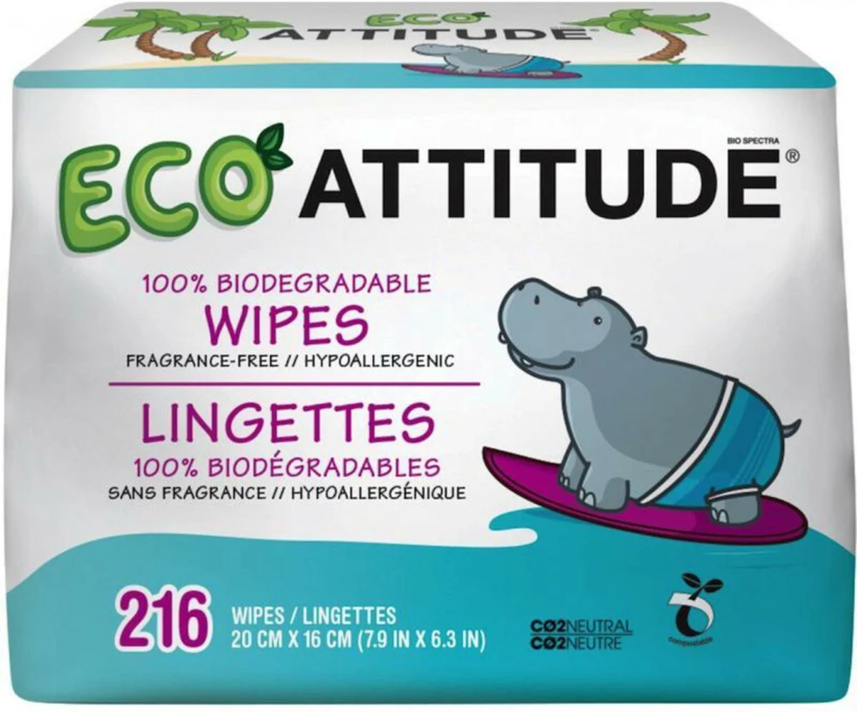 Attitude Eco Wipes Navul 3-pack 216ST