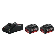 Bosch Professional Starterset 2x GBA 18V Accu 4.0Ah AMPShare + Lader GAL 18V-40 - 1600A019S0